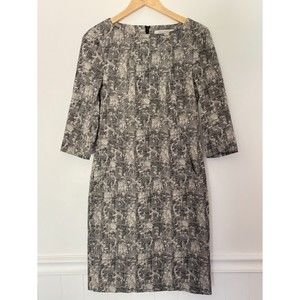 MM. LaFleur Etsuko Crackle Sheath Dress Size 6 with pockets Timeless Career A54